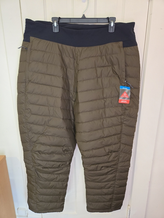 Columbia Pants - Columbia Olive Green and Black Quilted Puffer Pants